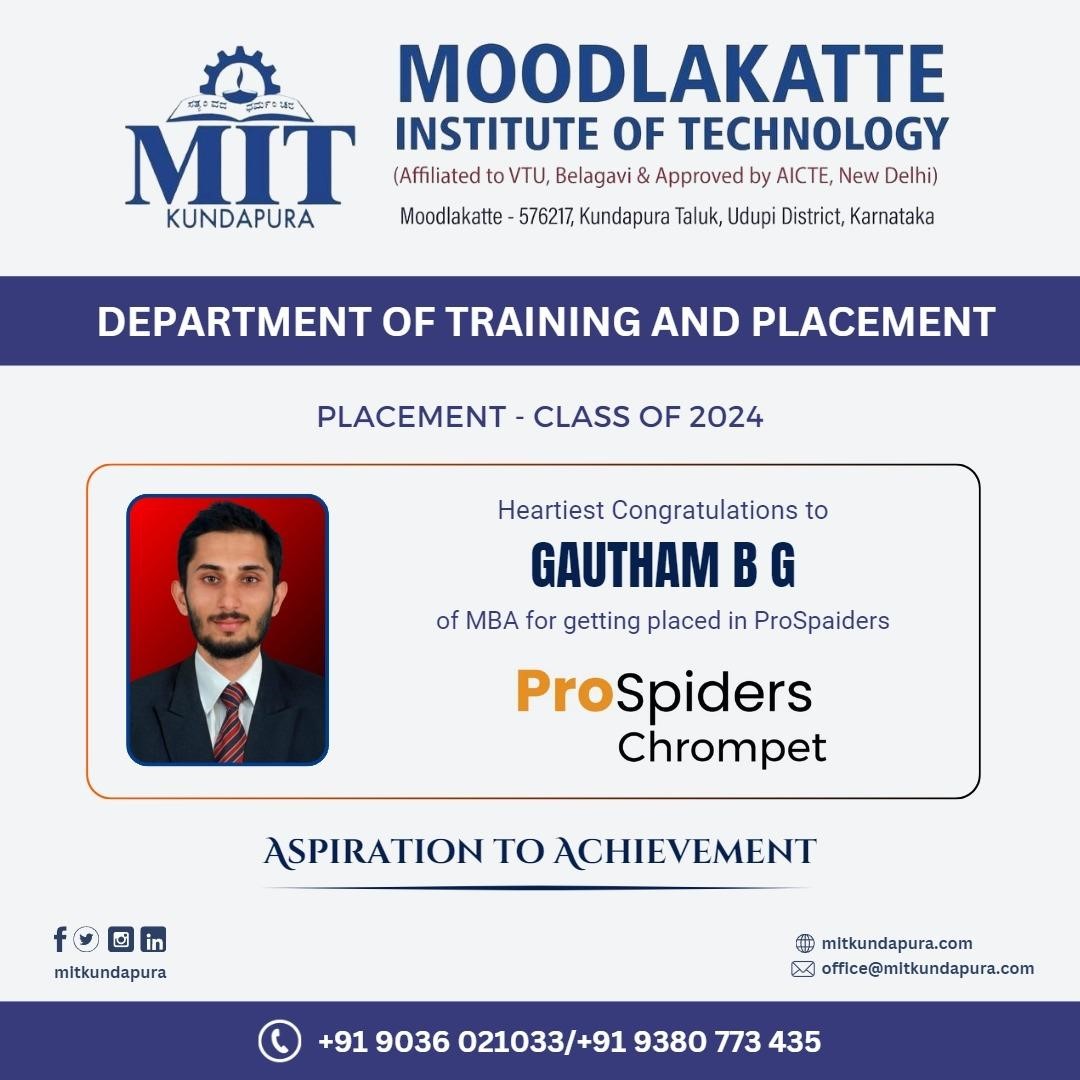 MITK MBA Students placement